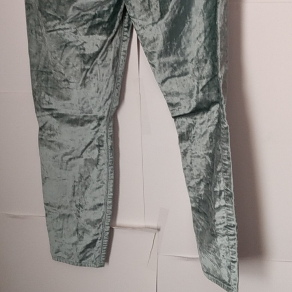Lucky Seafoam Green Ava Skinny Velvet Crop Ankle Jeans - Picture 8 of 11